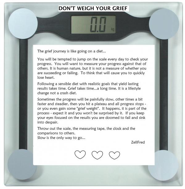 Don't weigh your grief