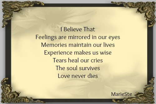 I Believe That