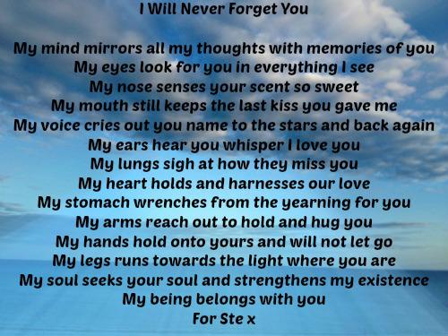 I Will Never Forget You