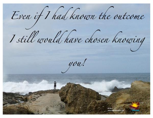 I Would Have Chosen Knowing You