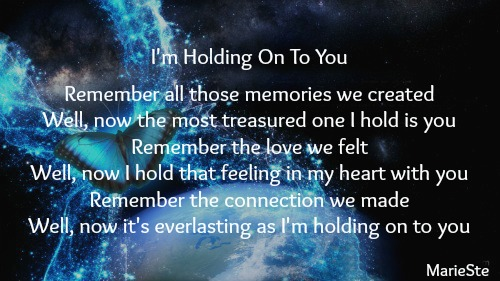 I'm Holding On To You