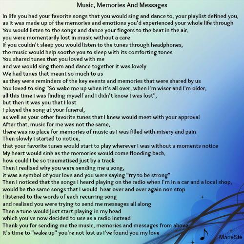 Music, Memories And Messages