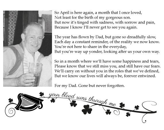 My Dad - One year on