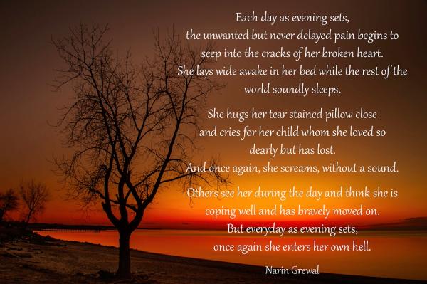Each day as evening sets ...