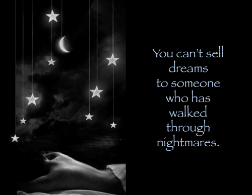 You can't sell dreams ...