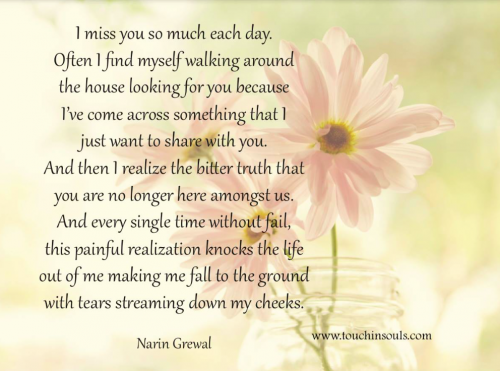 I miss you so much ...