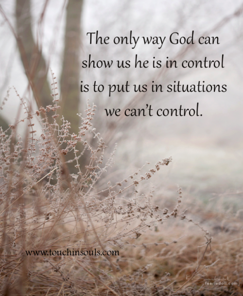 The only way God can ...