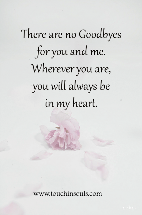 There are no Goodbyes ...