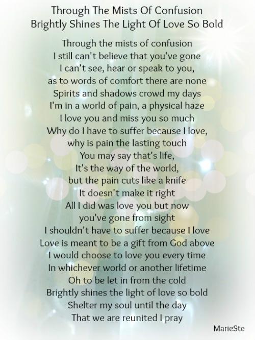 Through The Mists Of Confusion Brightly Shines The Light Of Love So Bold