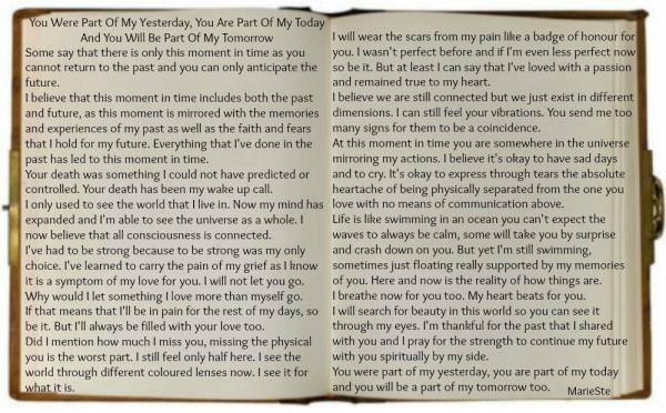 You Were Part Of My Yesterday, You Are Part Of My Today And You Will Be Part Of My Tomorrow