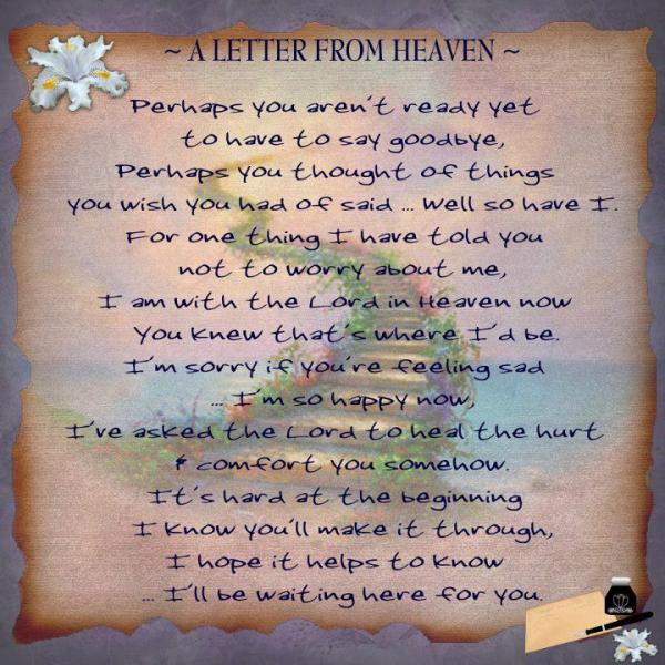 A letter from Heaven
