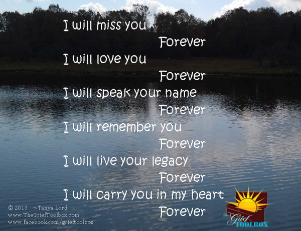 I will carry you in my heart forever - A Poem
