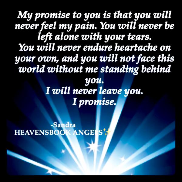 I will never leave you