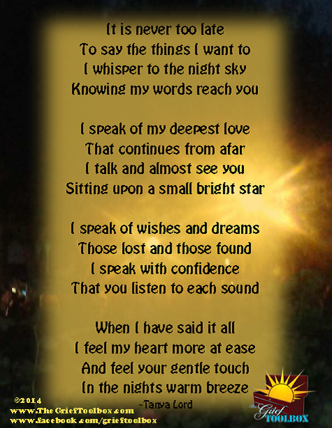 Never too late - A Poem