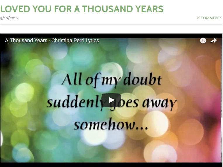LOVED YOU FOR A THOUSAND YEARS