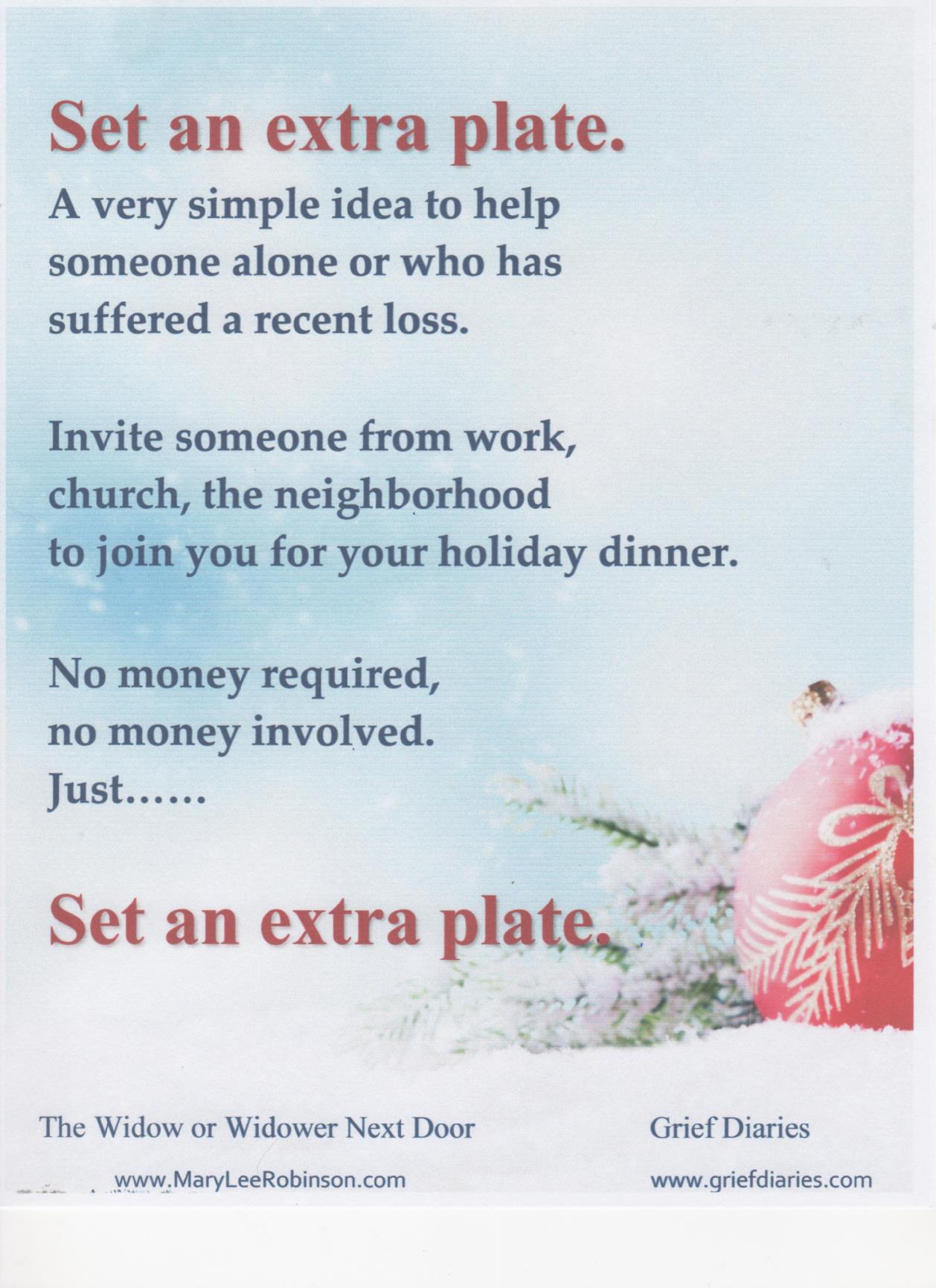 Set an Extra Plate for Christmas