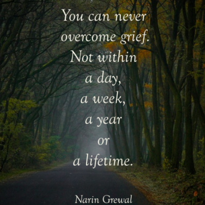 You can never overcome ...