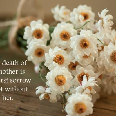 The death of a mother ...