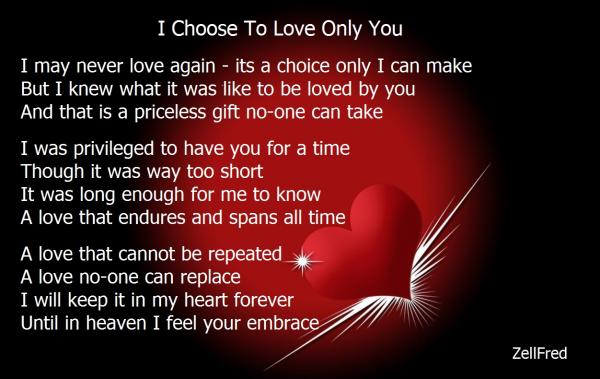 I Choose To Love Only You | The Grief Toolbox