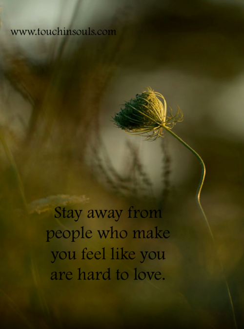 Stay away from people ...