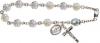 Sterling Silver Rosary Bracelet - April