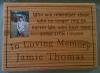 Personalized photo plaque caved with loved one's name