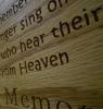 Carved letters in this personalized plaque