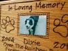 Pet Memorial Plaque, paw prints, names, dates