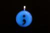 Fused Glass semicolon with cremation ash