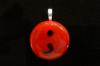 Fused Glass semicolon with cremation ash
