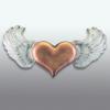 Flying Heart Wings Cremation Urn Sculpture