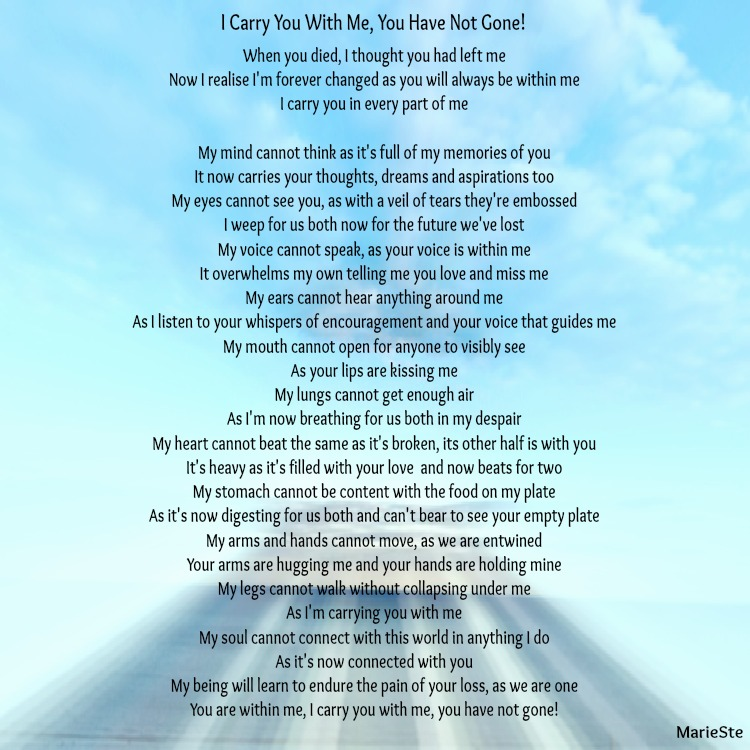 I Carry You With Me, You Have Not Gone! | The Grief Toolbox